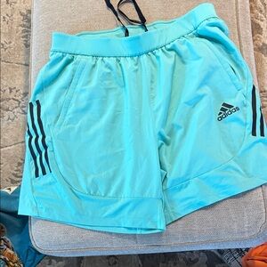 Adidas Light Blue Athletic Shorts